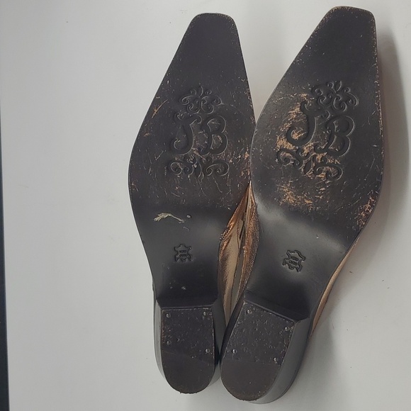 Jessica Bennett Mules JBoheme Western Glam Cowgirl Metallic 7.5 - Picture 7 of 12